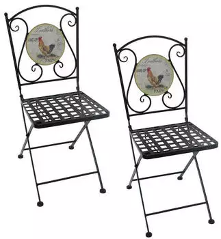 HTI-Living Gartenstuhl Celia Hahn Metall 2er-Set