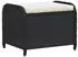 vidaXL Gartenhocker mit Kissen, Polyrattan, Schwarz, 58x46x46cm (365733)