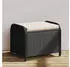 vidaXL Gartenhocker mit Kissen, Polyrattan, Schwarz, 58x46x46cm (365733)
