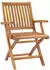 vidaXL Klappbare Gartenstühle mit Kissen 4 Stk. Teak Massivholz (3072745)