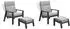 Garden Impressions MAX Relax Loungesessel mit Hocker, Alu, verstellbar, Anthrazit