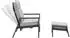 Garden Impressions MAX Relax Loungesessel mit Hocker, Alu, verstellbar, Anthrazit