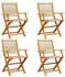 vidaXL Gartenstühle klappbar Akazienholz beige 4er-Set (3214571)