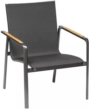 Kettler Diamond Lounge-Stapelsessel Anthrazit/Charcoal Teak