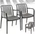 TecTake Alcudia anthrazit 2er Set 58x54.50x80.50 cm