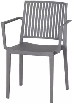 Siena Garden Stapelstuhl Grau Kunststoff 57x80x56 cm