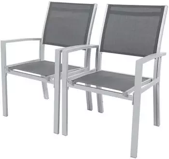 Habitat et Jardin Tropic garden armchair x2 dark grey