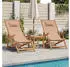 vidaXL Strandstühle 2 Stk Klappbar Taupe Stoff und Massivholz 3214488