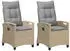 vidaXL Gartenstuhl 2 Stk Beige und Hellgrau 56 x 60 x 112 cm 42026833