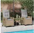 vidaXL Gartenstuhl 2 Stk Beige und Hellgrau 56 x 60 x 112 cm 42026833