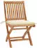 vidaXL Gartenstühle 2 Stk mit Cremen Kissen Teak Massivholz 3062435
