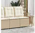 vidaXL Gartensessel mit Liegefunktion und Kissen Beige Poly Rattan 368977