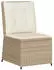 vidaXL Gartensessel mit Liegefunktion und Kissen Beige Poly Rattan 368977