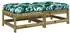 vidaXL Gartenhocker mit Kissen 2 Stk Kiefernholz Imprägniert 825589
