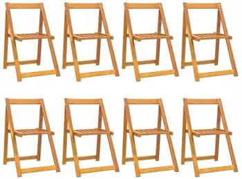 vidaXL Klappbare Gartenst&uuml;hle 8 Stk Massivholz Akazie 3104965