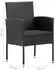 vidaXL Gartenstühle mit Kissen 2 Stk Schwarz Poly Rattan 318706
