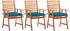 vidaXL Garten-Essstühle 3 Stk mit Kissen Massivholz Akazie 3064366