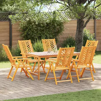 vidaXL Gartenst&uuml;hle 6 Stk Verstellbar Massivholz Akazie 3154135