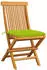vidaXL Gartenstühle mit Hellgrünen Kissen 2 Stk Massivholz Teak 3062486