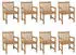 vidaXL Gartenstühle 8 Stk mit Hellgrünen Kissen Massivholz Teak 3073084