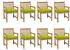 vidaXL Gartenstühle 8 Stk mit Hellgrünen Kissen Massivholz Teak 3073084