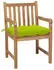 vidaXL Gartenstühle 8 Stk mit Hellgrünen Kissen Massivholz Teak 3073084