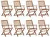 vidaXL Klappbare Gartenstühle mit Kissen 8 Stk Massivholz Akazie 3075088