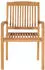 vidaXL Stapelbare Gartenstühle mit Kissen 4 Stk Massivholz Teak 3073257