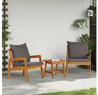 vidaXL Gartenstuhl mit Kissen 2 St&uuml;ck &Ouml;l-Natur 65 x 59,5 x 72 cm