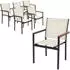 ML-Design Gartenstühle 6Er Set Beige Textilene mit Aluminiumgestell