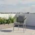 Siena Garden Merano Stapelsessel Aluminium mit Sitz- und Rückenkissen Taupe Hellgrau 2 Stück