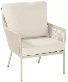 Hartman Zaragoza Gartensessel Aluminium/Rope mit Sitz- und R&uuml;ckenkissen Sand