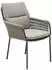LC Home Como Gartensessel Aluminium mit Sitz- und Rückenkissen Dunkelgrau Sand 2 Stück