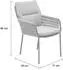 LC Home Como Gartensessel Aluminium mit Sitz- und Rückenkissen Dunkelgrau Sand 2 Stück