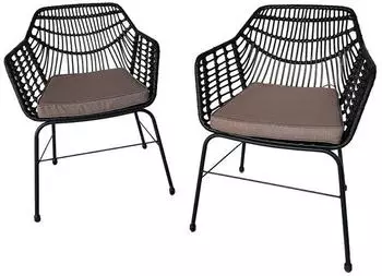 Home Deluxe TARA Gartenstuhl mit Sitzkissen, wetterfest, 4er-Set