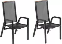 MERXX Gartensessel ""Tilos"" Set, R&uuml;ckenabschluss aus Akazienholz, 2 Stk. tlg.