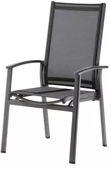 Sieger Lima Hochlehner Stapelsessel, Aluminium, eisengrau (933/G-SG)