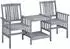 vidaXL Gartenlounge-Set mit Teetisch und Kissen Akazien-Massivholz (3061304)