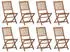 vidaXL Klappbare Gartenstühle mit Kissen 8 Stk. Akazienholz (3075119)