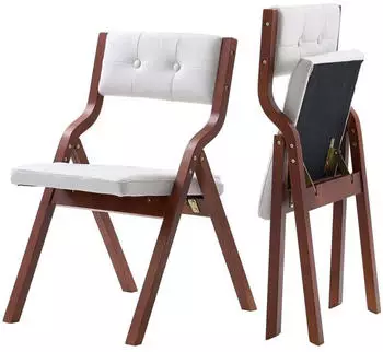VEVOR Klappstuhl mit Holzrahmen & gepolstertem Kissen, 2er-Set (ZD-2503)