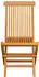 vidaXL Gartenstühle Massivholz Teak blaue Kissen 8 Stk. (3072942)