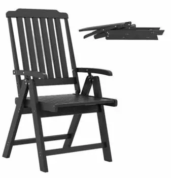 Costway Klappstuhl Hochlehner Kunststoff Holzoptik, bis 150kg (ZB33138TE)
