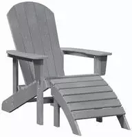vidaXL Adirondack-Stuhl Hellgrau 82 x 74 x 92 cm HDPE