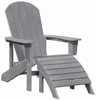 vidaXL Adirondack-Stuhl HDPE Hellgrau