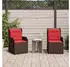 vidaXL Liege-Gartenstühle 2er-Set mit Kissen, Polyrattan, Braun (368997)