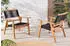 Riess-Ambiente BALI ROPE natur anthrazit ·-Loungesessel Set Akazienholz (Set 2 St)