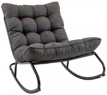 Ambia Garden Gartenschaukelstuhl Blaugrau Metall Textil 75x81x118 cm