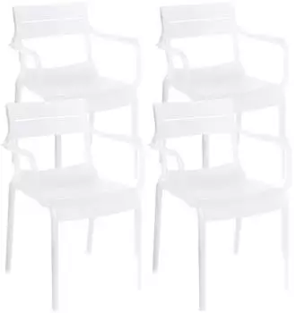 Oviala Garden armchair plastic x4 white