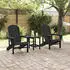 vidaXL Gartenstuhl 2 Stk Schwarz 82 x 74 x 92 cm Polyethylen 3335828