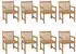 vidaXL Gartenstühle 8 Stk mit Hellblauen Kissen Massivholz Teak 3073077